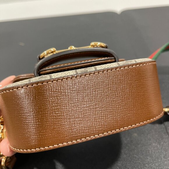 Gucci GG Supreme Horsebit 1955 Mini Bag with Strap (JB1097) - Picture 8 of 8